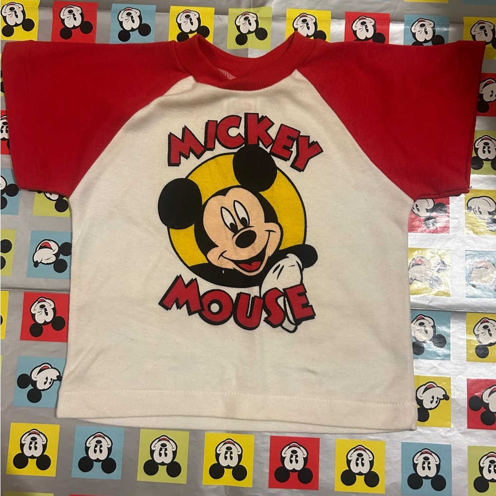 Disney Mickey Mouse Kids T-Shirt - Red & White